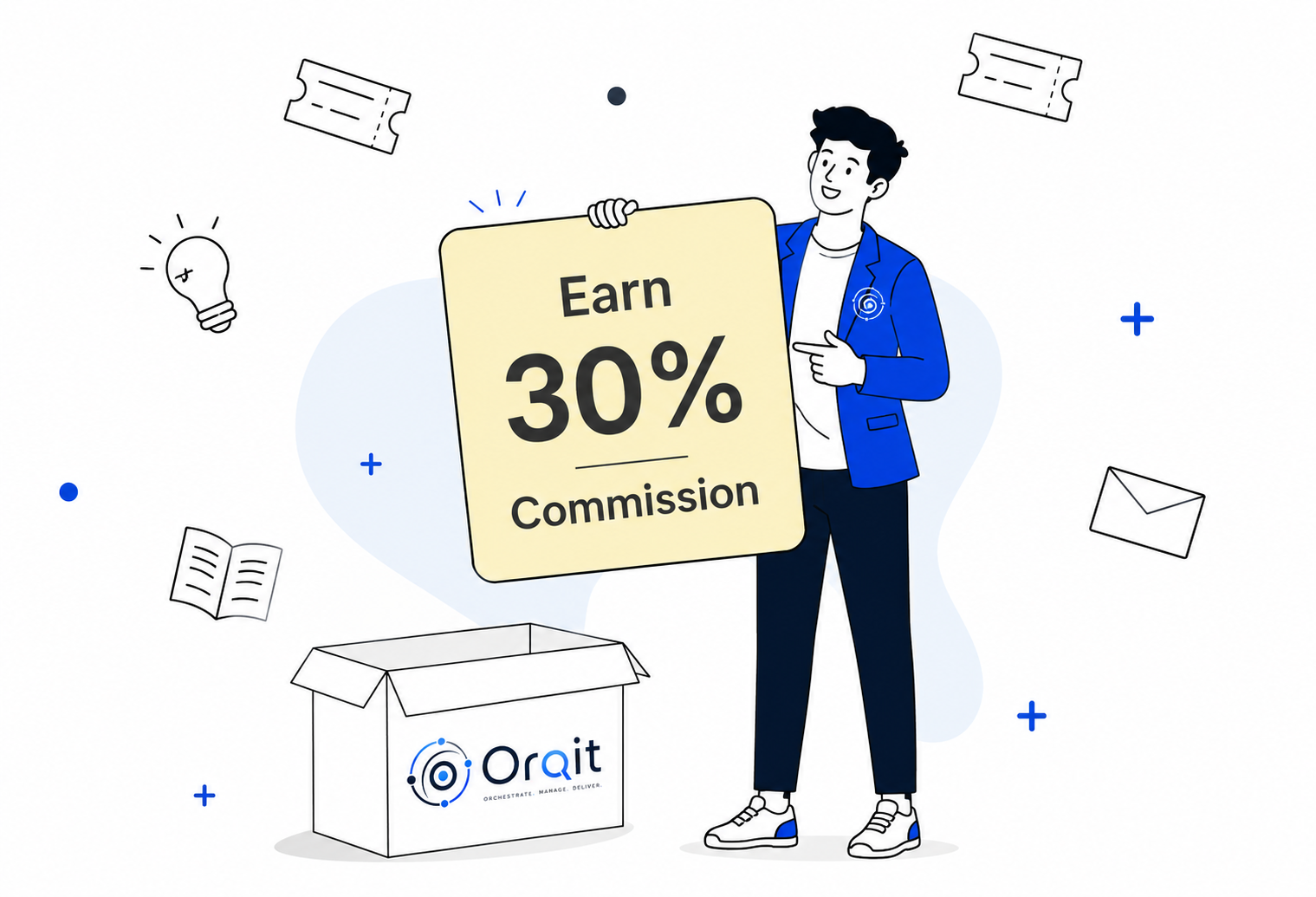 Orqit affiliate analytics preview illustration